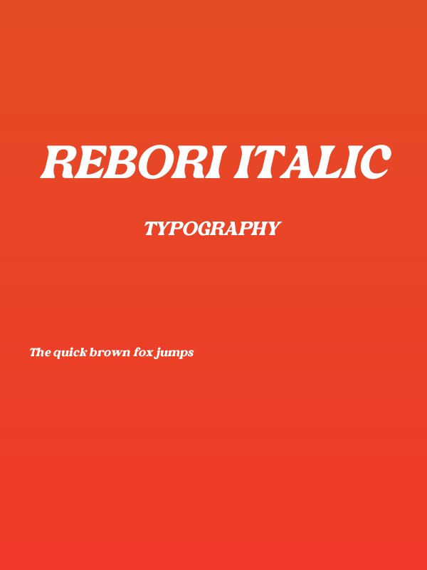 Rebori Italic Poster