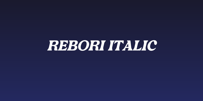 Rebori Italic Social Header