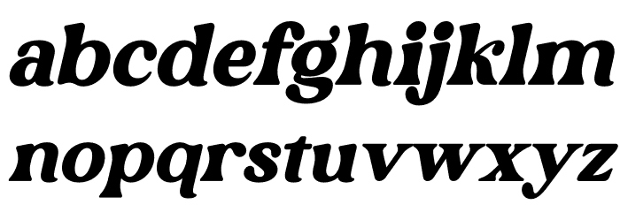 Rebori Italic Font LOWERCASE