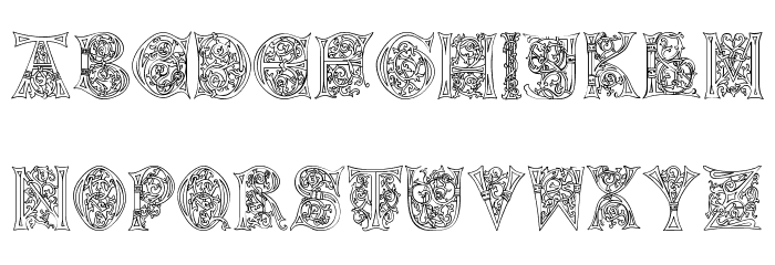 Rebuscada Caps Font LOWERCASE