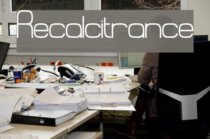 Recalcitrance Font examples