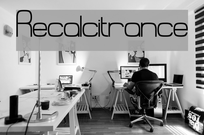 Recalcitrance Font examples