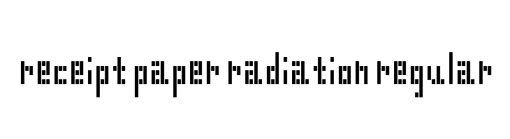Receipt Paper Radiation Regular  नि: शुल्क फ़ॉन्ट्स डाउनलोड