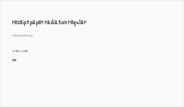 Receipt Paper Radiation Regular Business Card