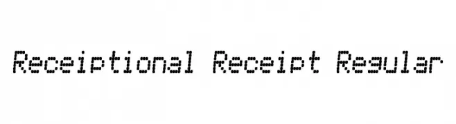 Receiptional Receipt Regular  les polices de caractères gratuit tlcharger