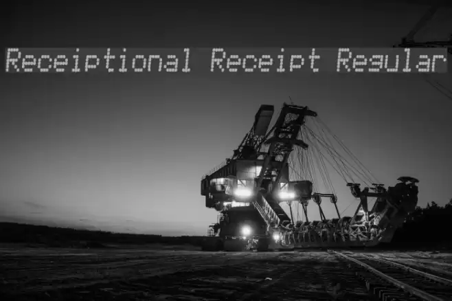 Receiptional Receipt Regular Font examples