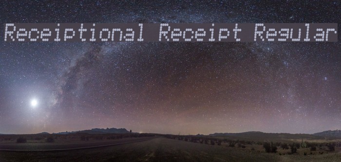 Receiptional Receipt Regular Font examples