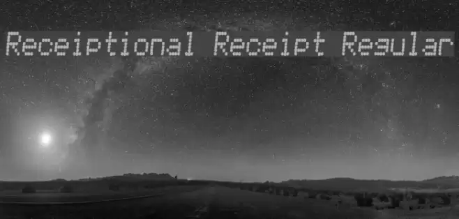 Receiptional Receipt Regular Font examples