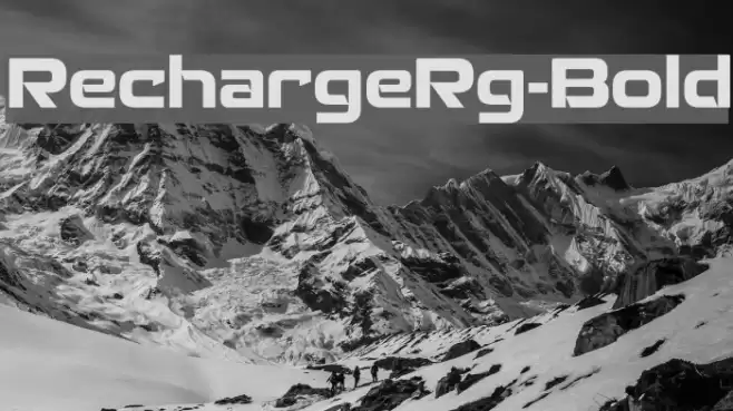RechargeRg-Bold Font examples
