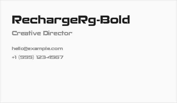 RechargeRg-Bold Business Card