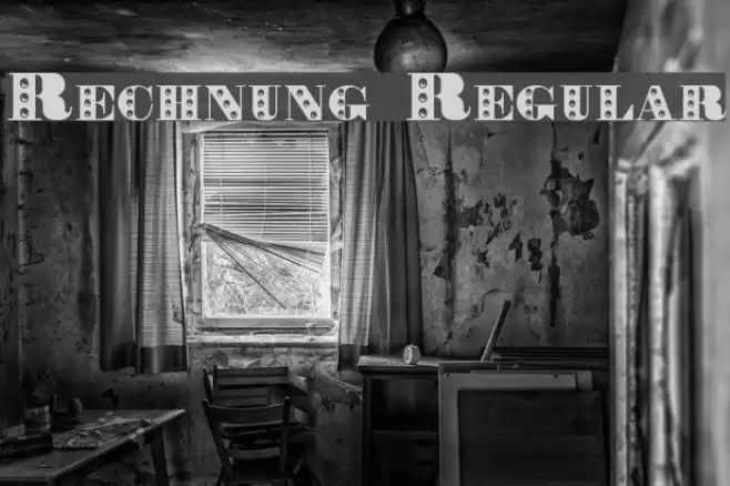 Rechnung Regular Font examples
