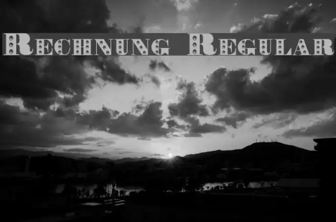 Rechnung Regular Font examples
