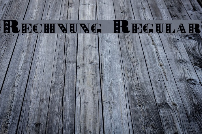 Rechnung Regular Schriftart examples