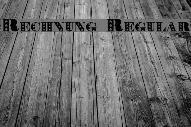 Rechnung Regular Font examples