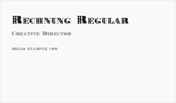 Rechnung Regular Business Card