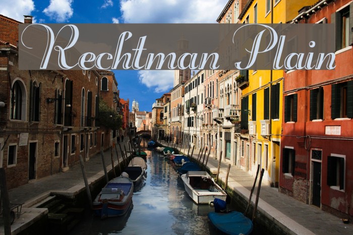 Rechtman Plain Font examples