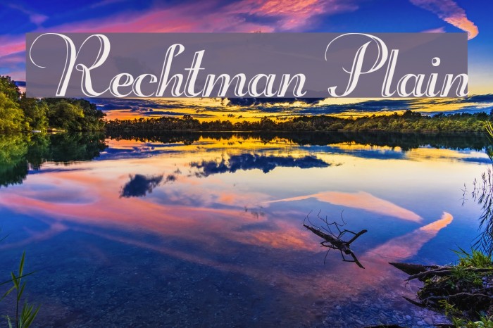 Rechtman Plain Font examples