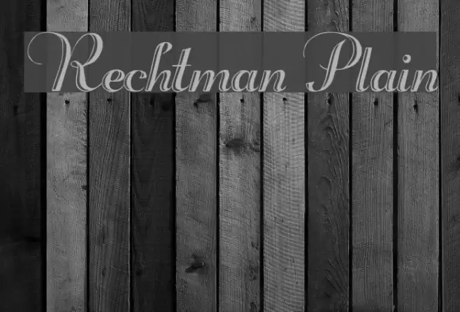 Rechtman Plain Font examples