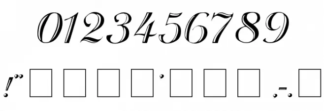 Rechtman-Script Medium フォント その他の文字
