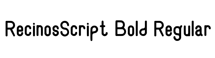 RecinosScript Bold Regular  les polices de caractères gratuit tlcharger