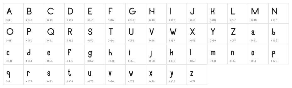RecinosScript Bold Regular Character Map