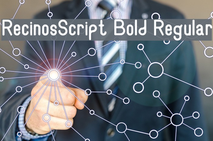 RecinosScript Bold Regular Font examples