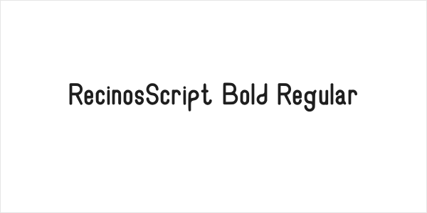 RecinosScript Bold Regular Logo