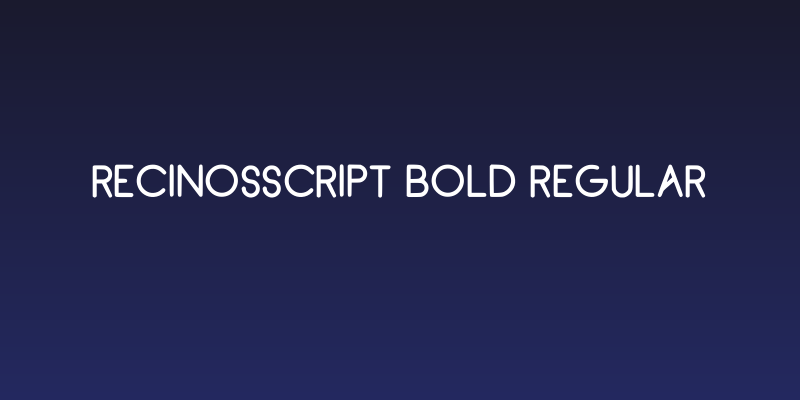 RecinosScript Bold Regular Social Header