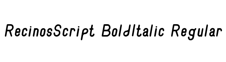 RecinosScript BoldItalic Regular  免费字体下载