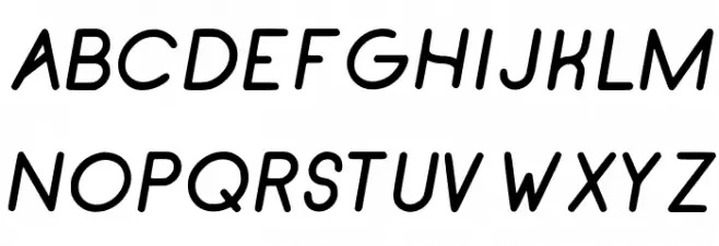RecinosScript BoldItalic Regular Caratteri MAIUSCOLE