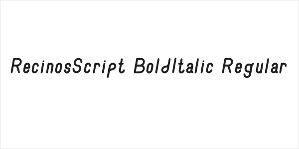 RecinosScript BoldItalic Regular Logo