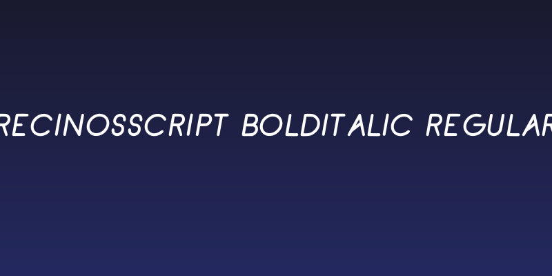 RecinosScript BoldItalic Regular Social Header