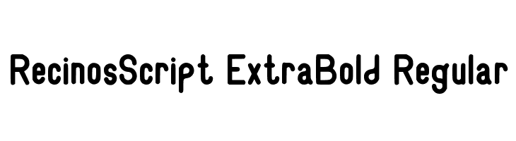 RecinosScript ExtraBold Regular Font