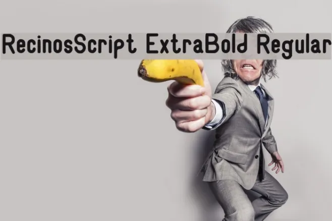 RecinosScript ExtraBold Regular Example 1