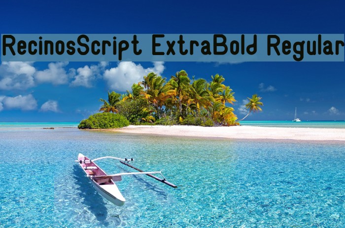 RecinosScript ExtraBold Regular Font examples