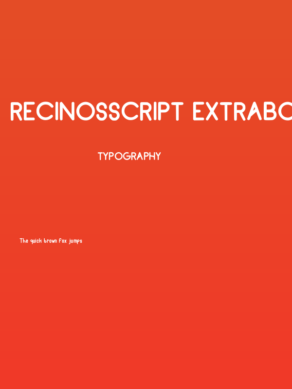RecinosScript ExtraBold Regular Poster