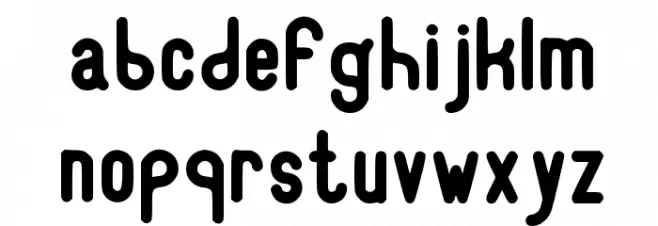 RecinosScript ExtraBold Regular Caratteri MINUSCOLO