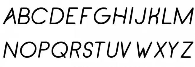 RecinosScript Italic Regular Caratteri MAIUSCOLE