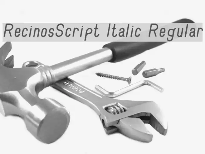 RecinosScript Italic Regular Font examples