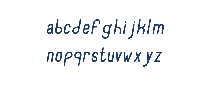 RecinosScript Italic Regular Lowercase