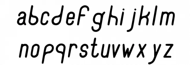 RecinosScript Italic Regular Polices MINUSCULES