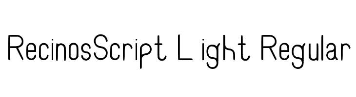 RecinosScript Light Regular  नि: शुल्क फ़ॉन्ट्स डाउनलोड