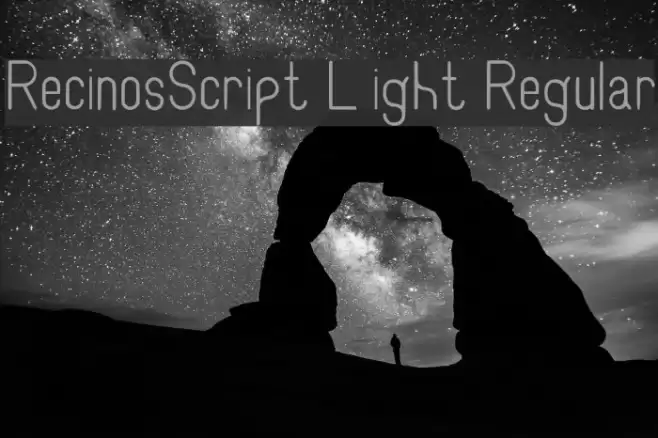 RecinosScript Light Regular Font examples