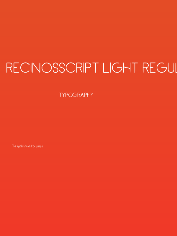 RecinosScript Light Regular Poster