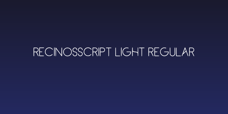 RecinosScript Light Regular Social Header