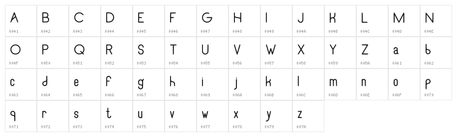 RecinosScript Regular Regular Character Map