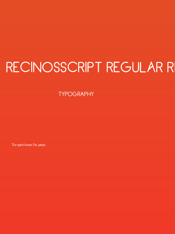 RecinosScript Regular Regular Poster