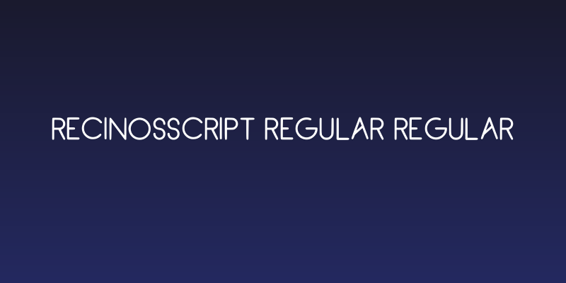 RecinosScript Regular Regular Social Header