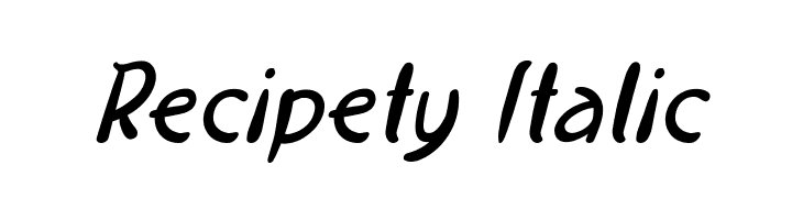 Recipety Italic خط