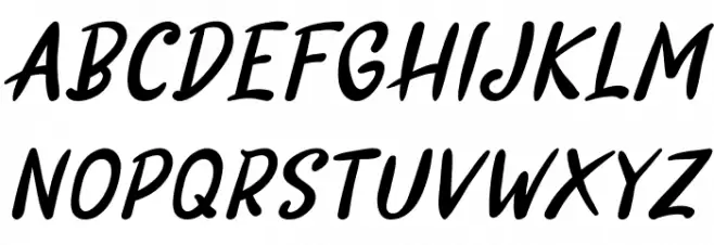 Recipety Italic फ़ॉन्ट अपरकेस